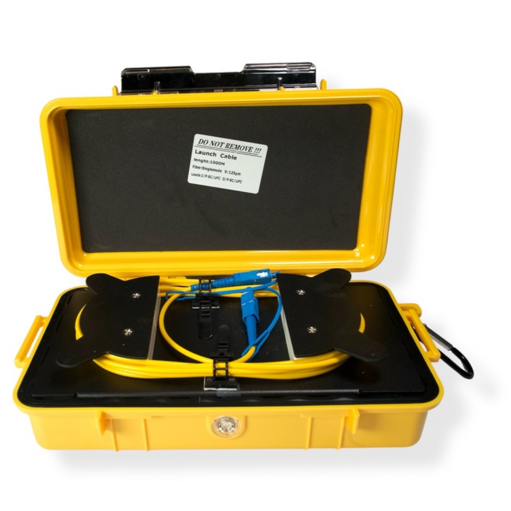 Bobina de lanzamiento de Fibra optica, SM G.652D, 1000meters, with SC/UPC - SC/UPC Connectors.