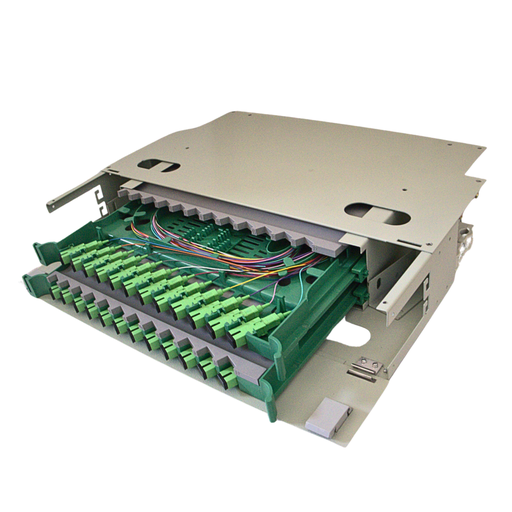 [ODF 24] Distribuidor de Fibra Óptica F2H-FPX- P13 SC Conector con bandeja y acoplador APC