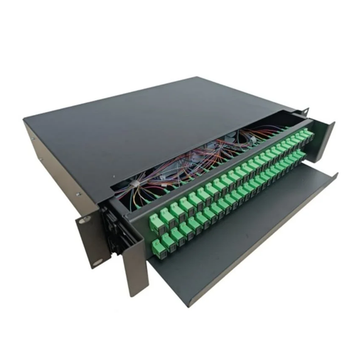 [ODF 48 HILOS CON BANDEJA MONTAJE EN RACK] ODF-RS-48 PARA 48 CONEXIONES CON BANDEJAS